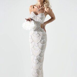 Teresa Pearl Sequin Midi Dress - Bella Barnett